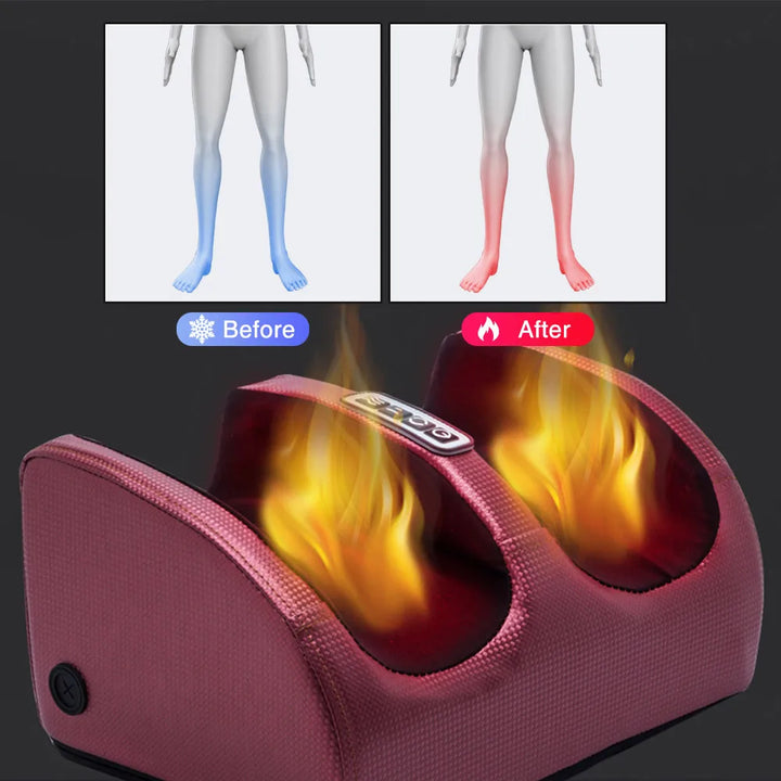 TranquilSole Aparelho de Massagem para Pés – Massagem 3D, Função de Aquecimento &amp; Temporizador Automático
