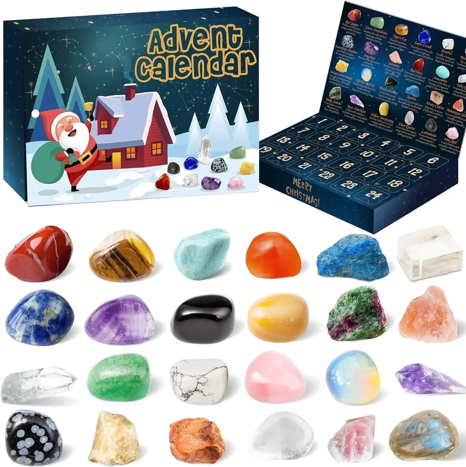 GemSpark – Calendario dell'Avvento con 24 pietre preziose – Per bambini e collezionisti