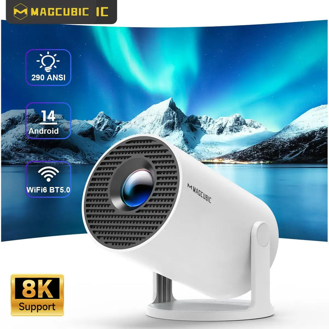 Magcubic Projector HY300 Pro 8K Android 14 Dual Wifi6 290ANSI Allwinner H726 BT5.4 1080P 1280*720P Home Cinema Outdoor Projetor VestraGear