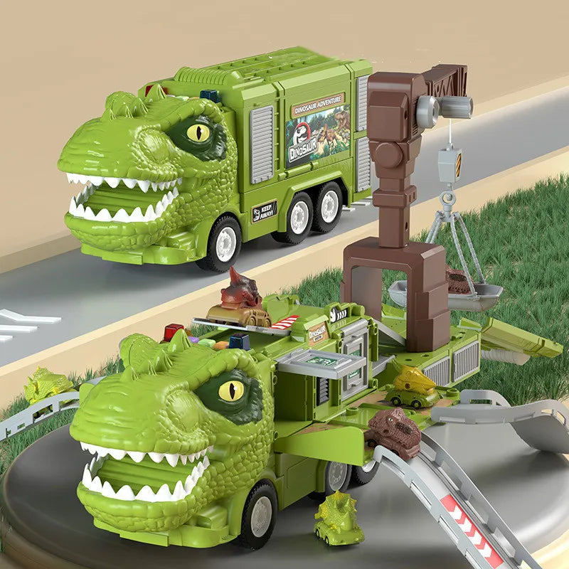 DinoRex DinoQuest Juego de Juguete – T-Rex y Triceratops con Luz y Sonido