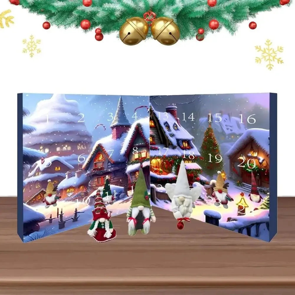 WinterWichtel – calendario dell'avvento di stoffa con gnomo di Natale – 24 caselle