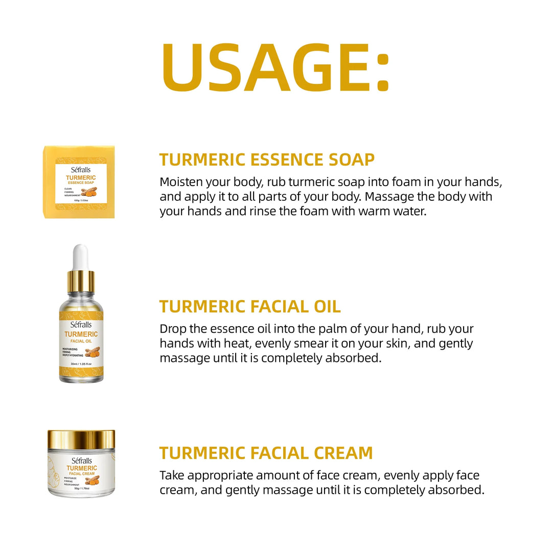 Nuvéra – Kurkuma Skincare Set 3-delig Hydraterend &amp; Verstevigend