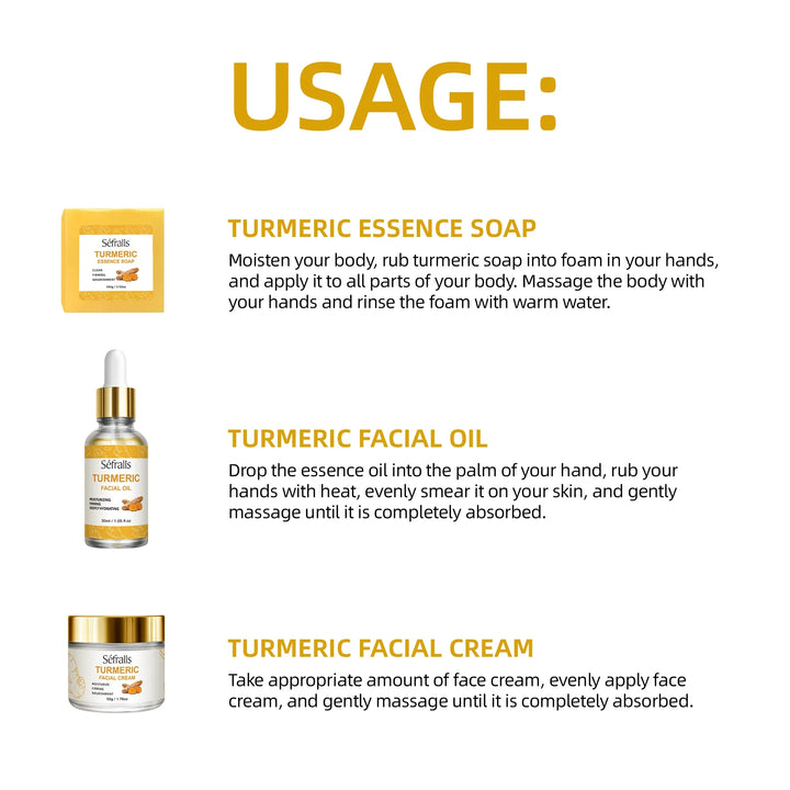 Nuvéra – Kurkuma Skincare Set 3-delig Hydraterend &amp; Verstevigend