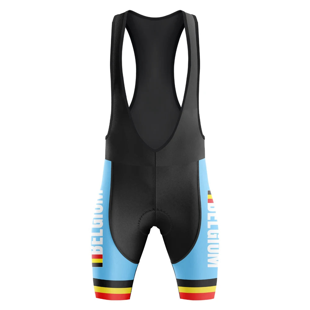 belgium racing Cycling jersey Men Short sleeve Set Bicycle Suit Mtb  Clothes Triathlon Retro Skinsuit Summer Bib shorts Blue VestraGear