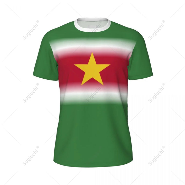 Sports Mesh T-shirt Suriname Flag For Running Bike Soccer Tennis Football Fitness Tees 3D Printed Custom VestraGear