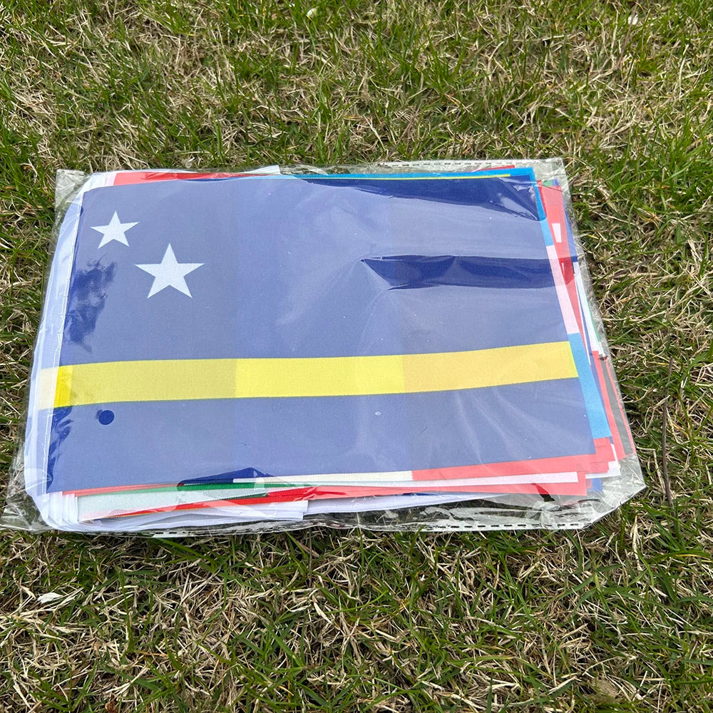 2026 42pcs world Country Flag 14x21cm NEW Football cup Countries Flag Bunting National String Banner Event Garlands decoration VestraGear