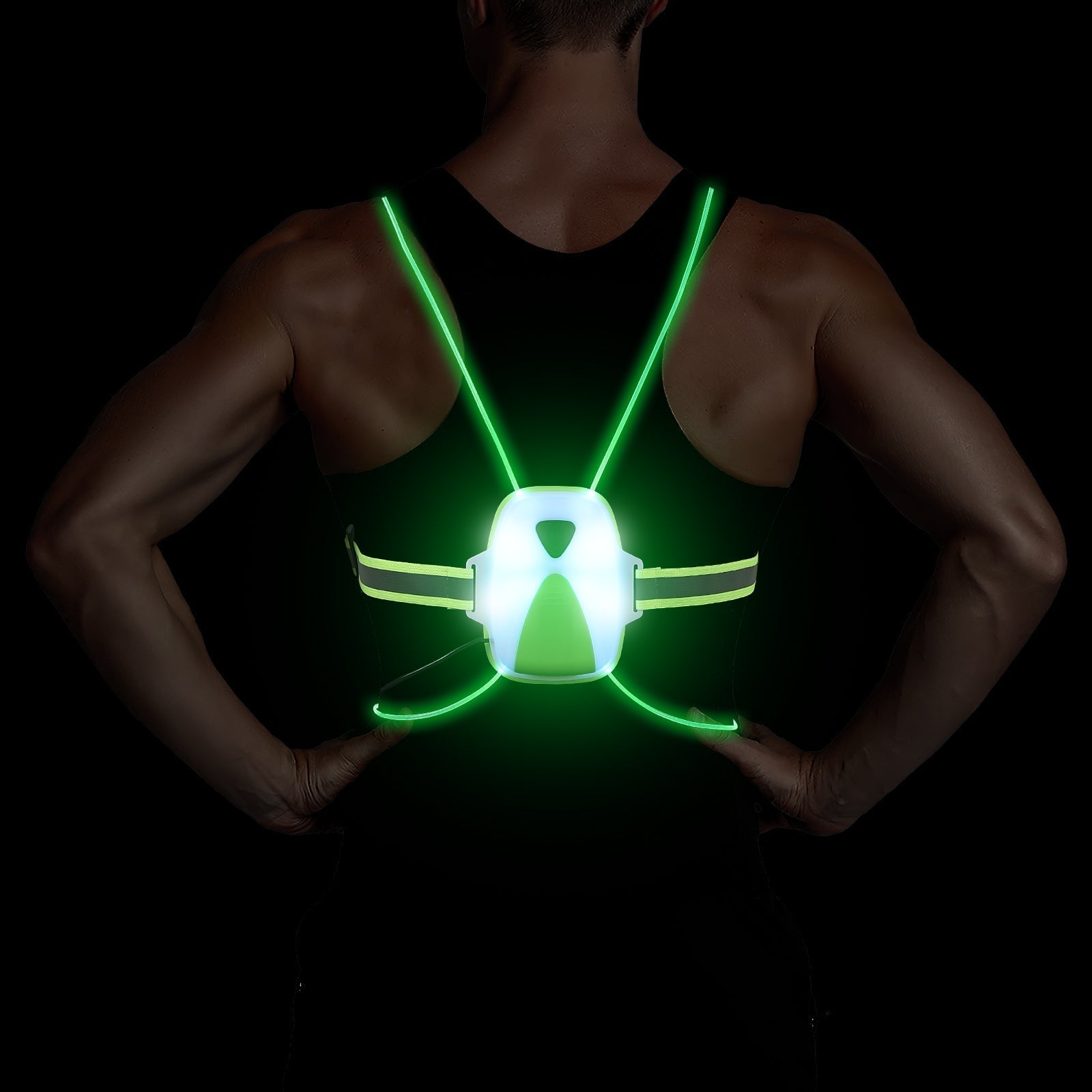 LumaVest Colete de Segurança – Colete de Corrida LED Reflector com Alta Visibilidade e Design Confortável