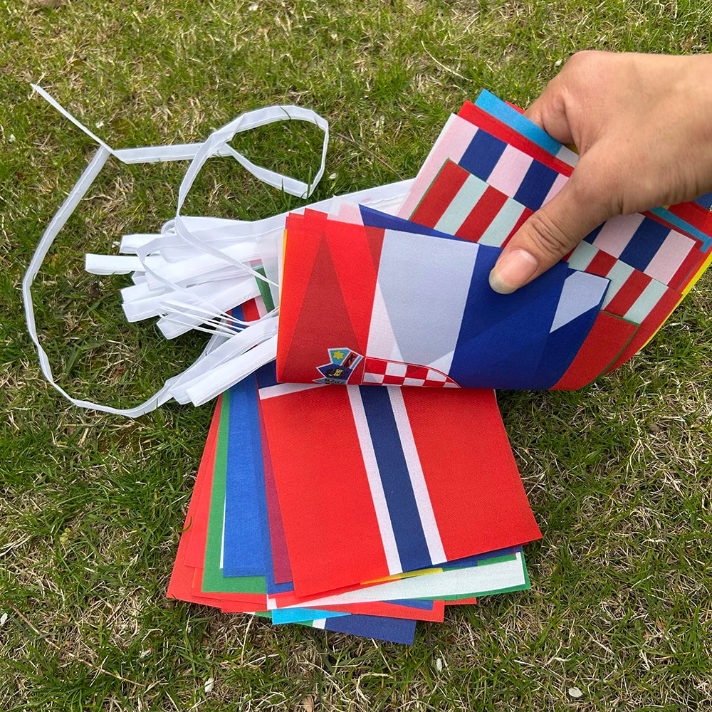 2026 42pcs world Country Flag 14x21cm NEW Football cup Countries Flag Bunting National String Banner Event Garlands decoration VestraGear
