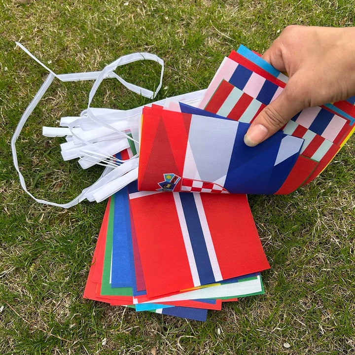 2026 42pcs world Country Flag 14x21cm NEW Football cup Countries Flag Bunting National String Banner Event Garlands decoration VestraGear