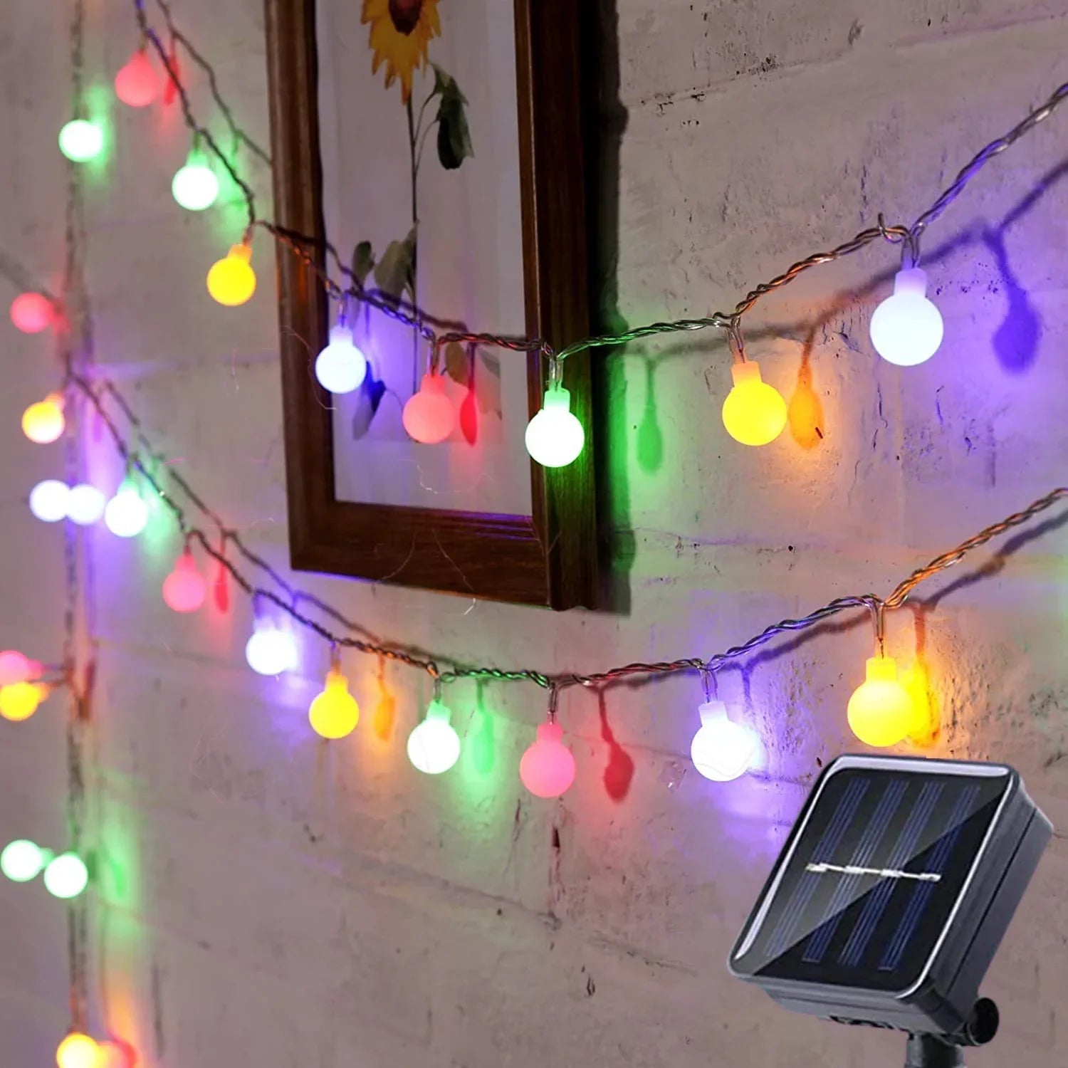 Solaro – Guirnalda solar de luces 10m con iluminación exterior LED colorida IP65