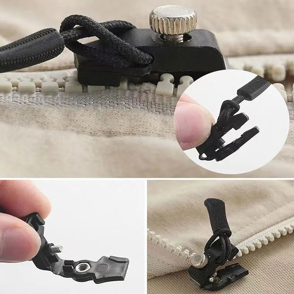 Fixaro – Juego de reparación de cremalleras de 6 piezas para ropa, bolsos y actividades al aire libre