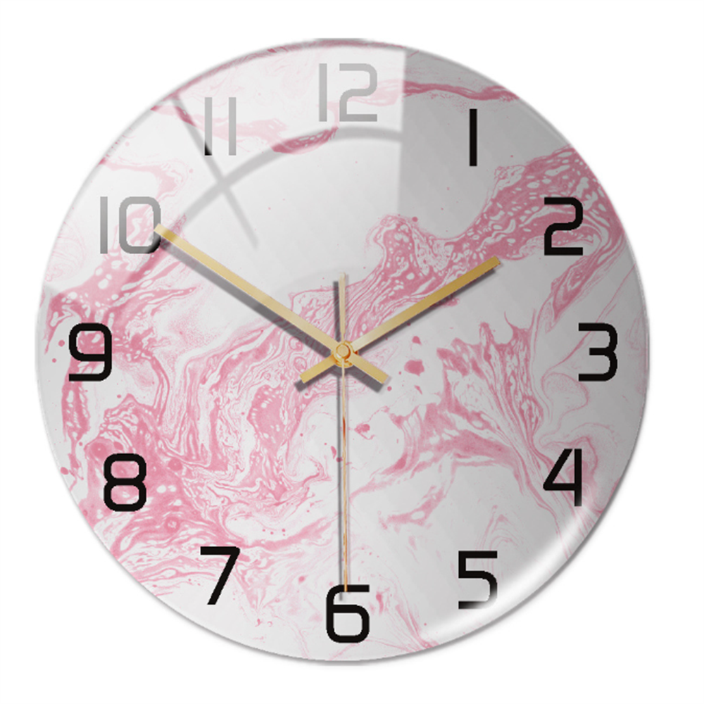 StoneAura – Horloge mural aspect marbre – Décoration intérieure moderne silencieuse