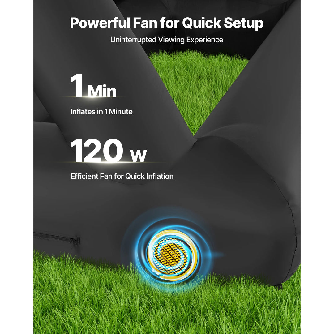 SucceBuy 14/15/16/18/20 FT Inflatable Projector Screen with 120W Air Blower Projector Screen for Outdoor Theater Theme Party VestraGear