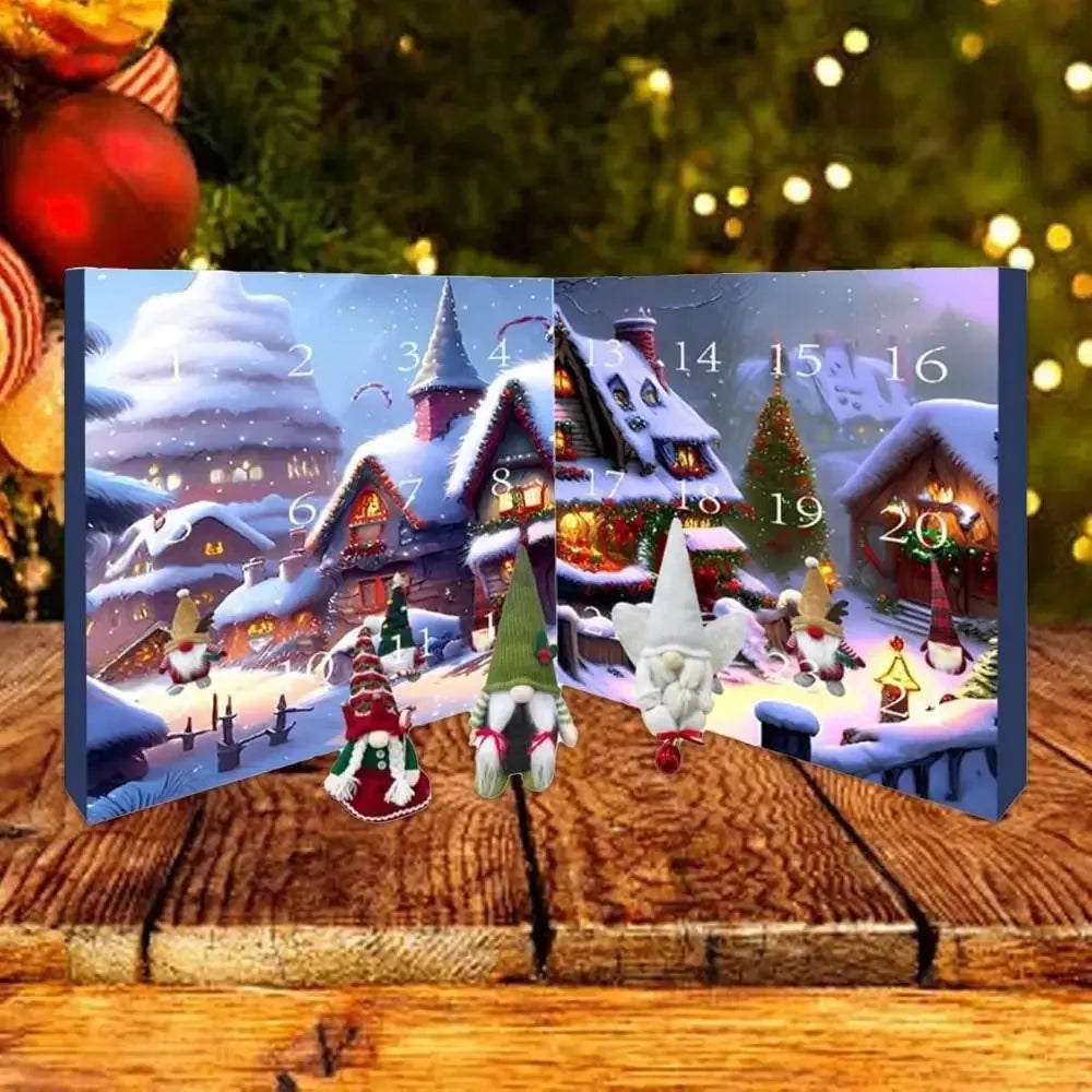 WinterWichtel – calendario dell'avvento di stoffa con gnomo di Natale – 24 caselle