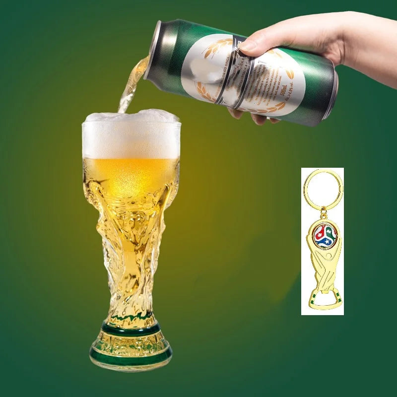 Trophy Beer Glass for World Cup 2026, Premium Soccer Themed Beer Glasses, for Game Day Parties, Man Cave &amp; Football Fan Gifts VestraGear