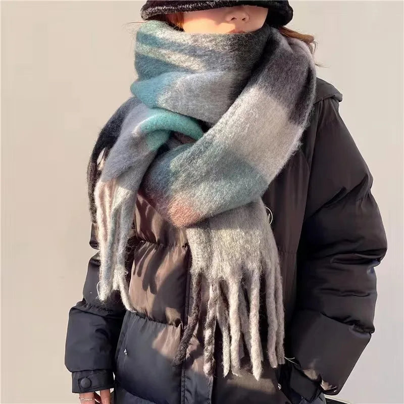 Gran bufanda de invierno – Bufanda suave con aspecto cálido