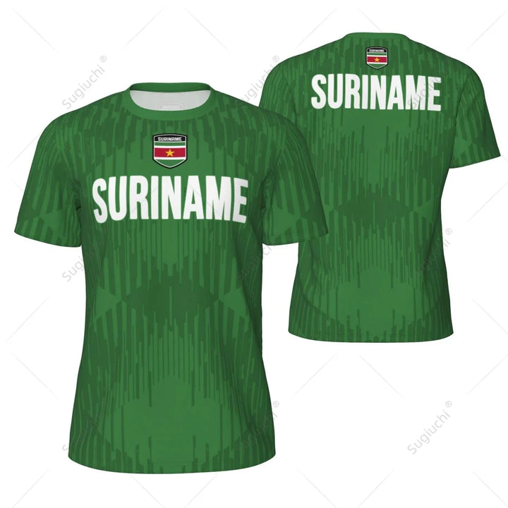 Sports Mesh T-shirt Suriname Flag For Running Bike Soccer Tennis Football Fitness Tees 3D Printed Custom VestraGear