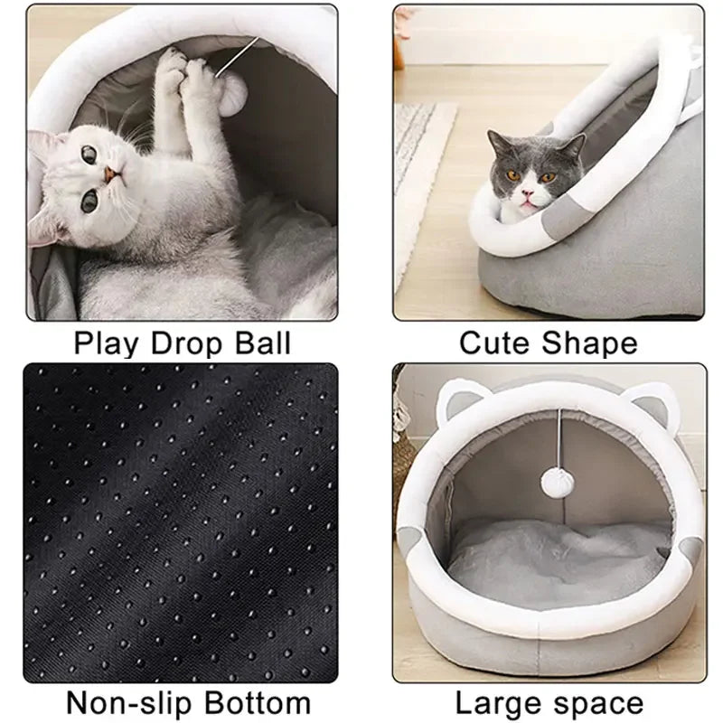 Petora – Katten- en Hondenbed Tent Katoen – Opvouwbaar &amp; Wasbaar