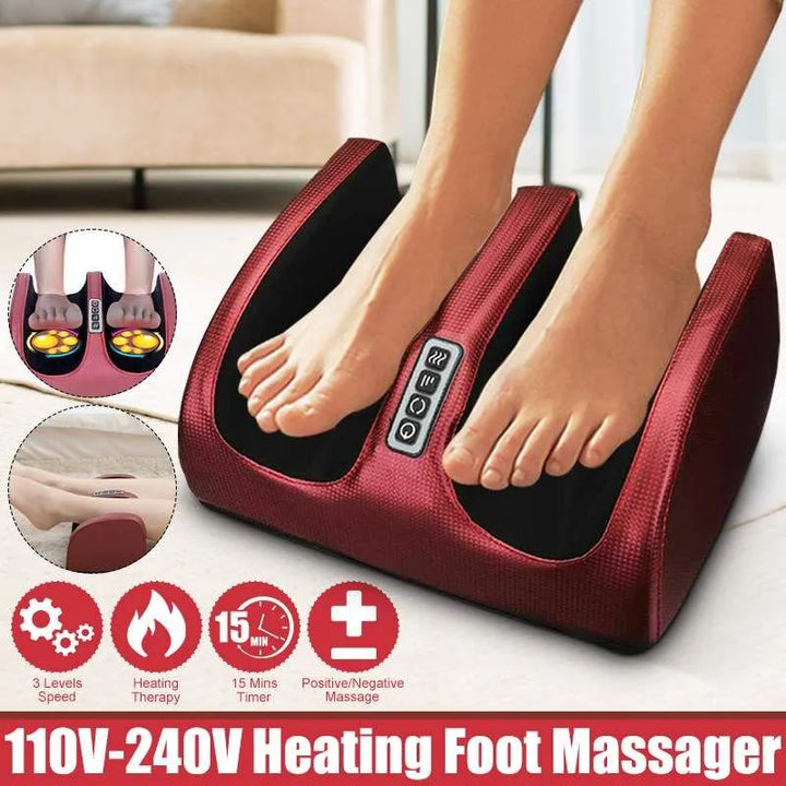 TranquilSole Aparelho de Massagem para Pés – Massagem 3D, Função de Aquecimento &amp; Temporizador Automático