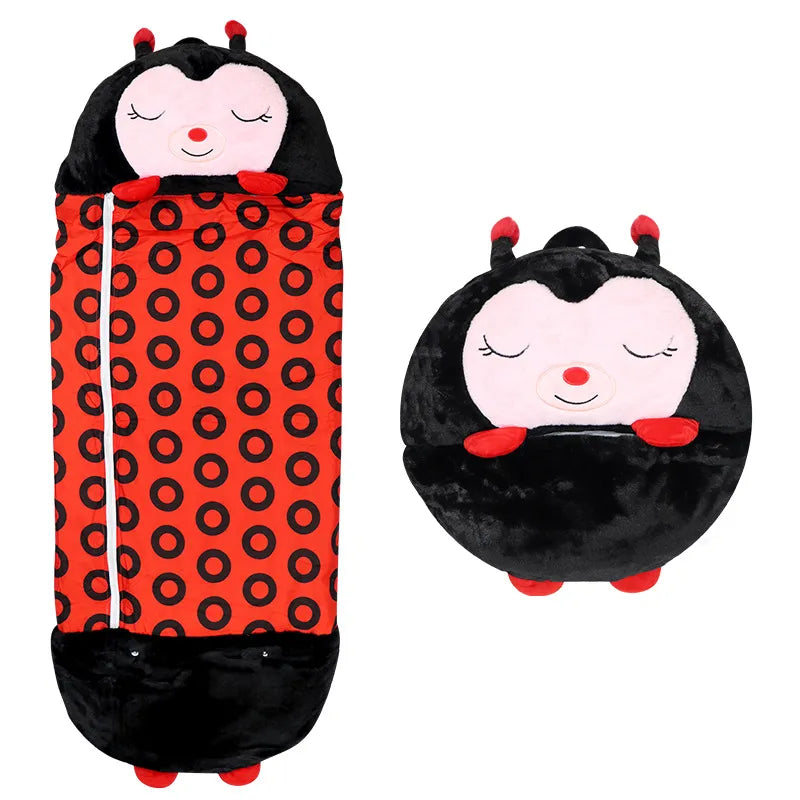 SnuggleBuddy sac de couchage 2-en-1 et peluche pour enfants 3–8 ans