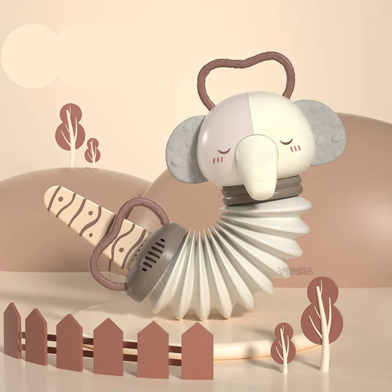 2-in-1 Baby Akkordeon en Rammelaar - Stimuleer de Zintuigen met Rustgevende Klanken Vestragear