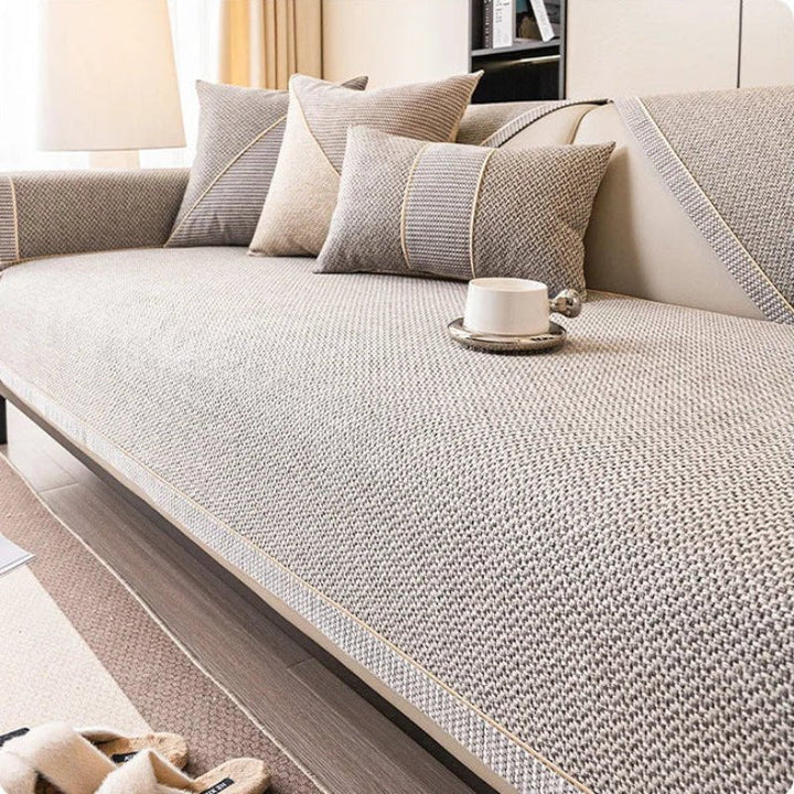 Bankhoes – Ademend katoen-linnen, antislip onderzijde &amp; modulaire pasvorm