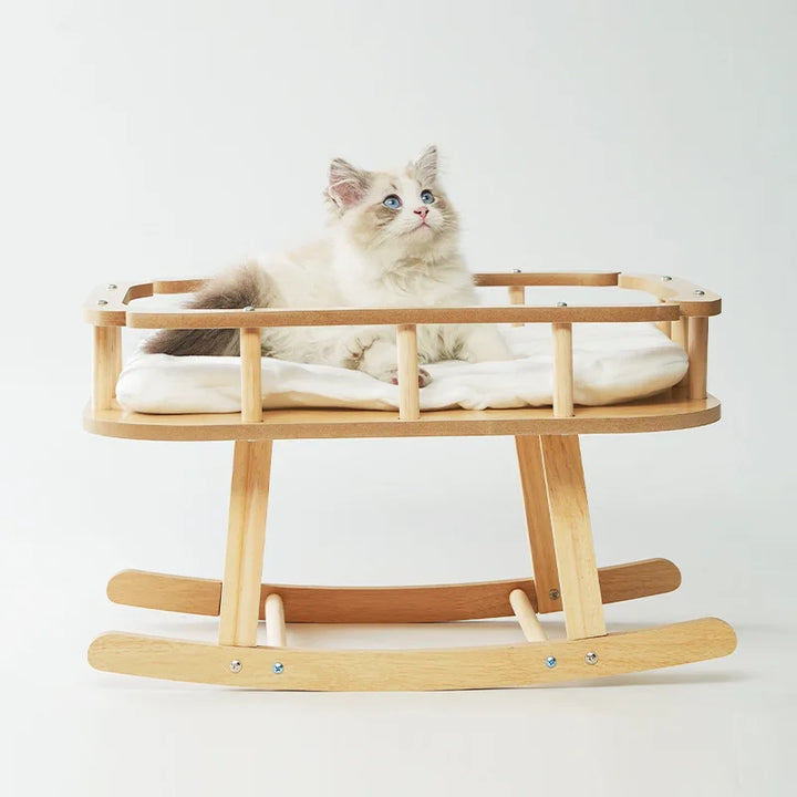 Furora – Hamac en bois pour chat confortable et durable – Toutes saisons