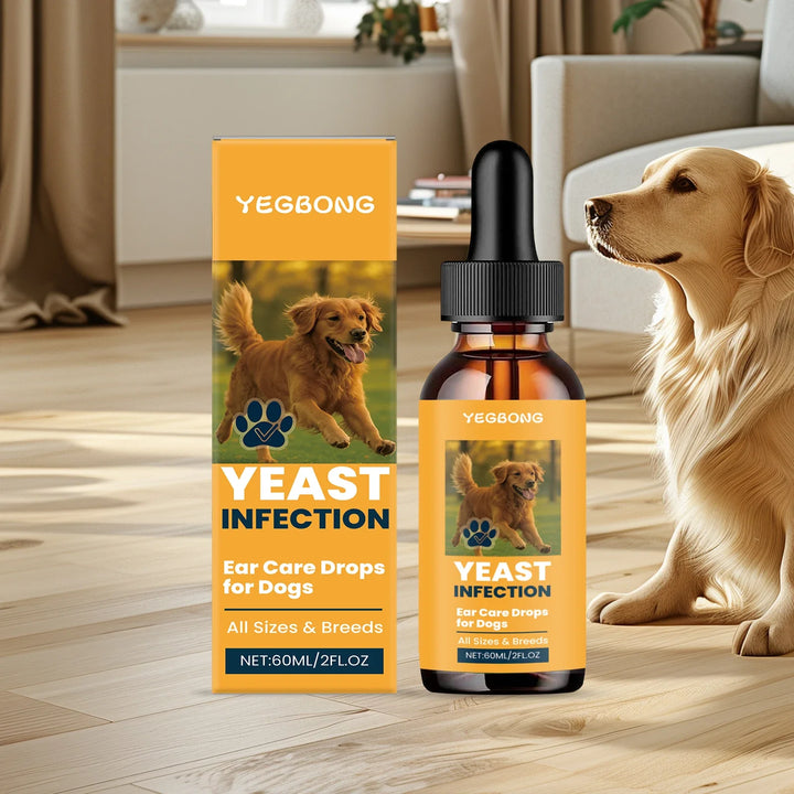 Hunde Ohrenpflege Tropfen – 60 ml Pflegeflüssigkeit mit Dosierpipette Bolendo