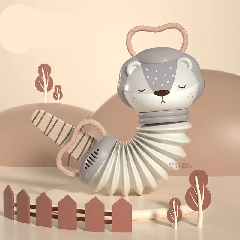 2-in-1 Baby Akkordeon en Rammelaar - Stimuleer de Zintuigen met Rustgevende Klanken Vestragear