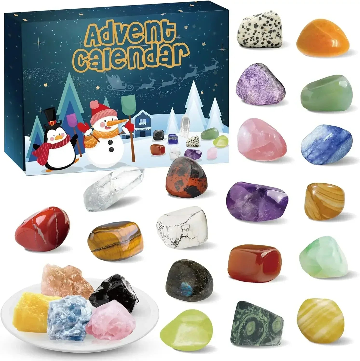 GemSpark – Calendario dell'Avvento con 24 pietre preziose – Per bambini e collezionisti