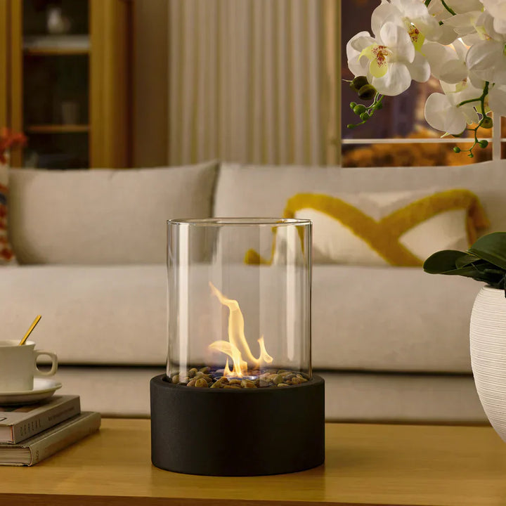 Aurevion Bio-Ethanol Caminetto da Tavolo – Senza Fumo, Portatile &amp; Elegante per Interni ed Esterni