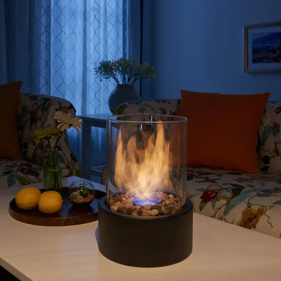 Aurevion Bio-Ethanol Caminetto da Tavolo – Senza Fumo, Portatile &amp; Elegante per Interni ed Esterni