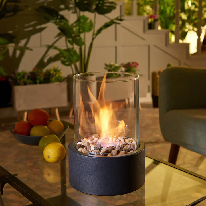 Aurevion Bio-Ethanol Caminetto da Tavolo – Senza Fumo, Portatile &amp; Elegante per Interni ed Esterni