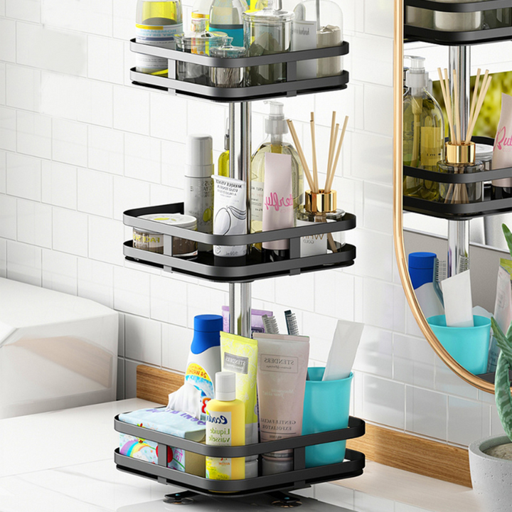 ErgoPlanner Porta Spezie – Organizer Metallico Girevole a 360° con Più Livelli per una Cucina Ordinata