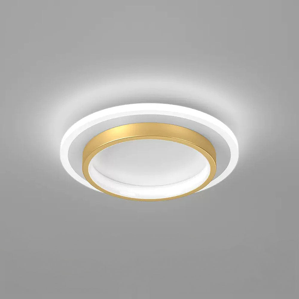 Eldaro Lámpara de techo – Lámpara de techo LED redonda de metal y acrílico con diseño moderno minimalista