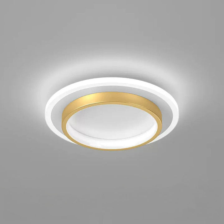 Eldaro Lámpara de techo – Lámpara de techo LED redonda de metal y acrílico con diseño moderno minimalista