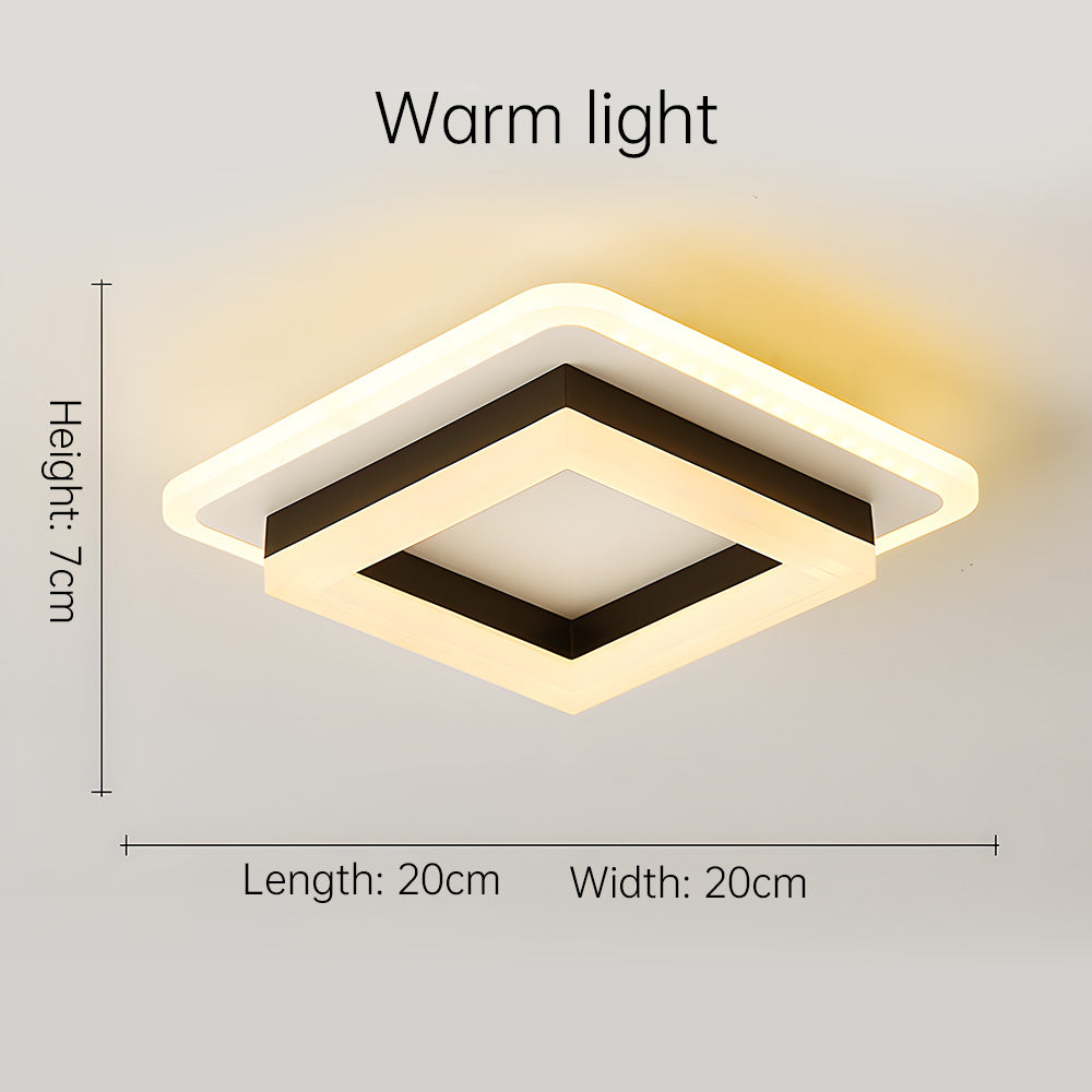 Vierkante LED plafondlamp – Dimbaar licht, modern design &amp; energiezuinig