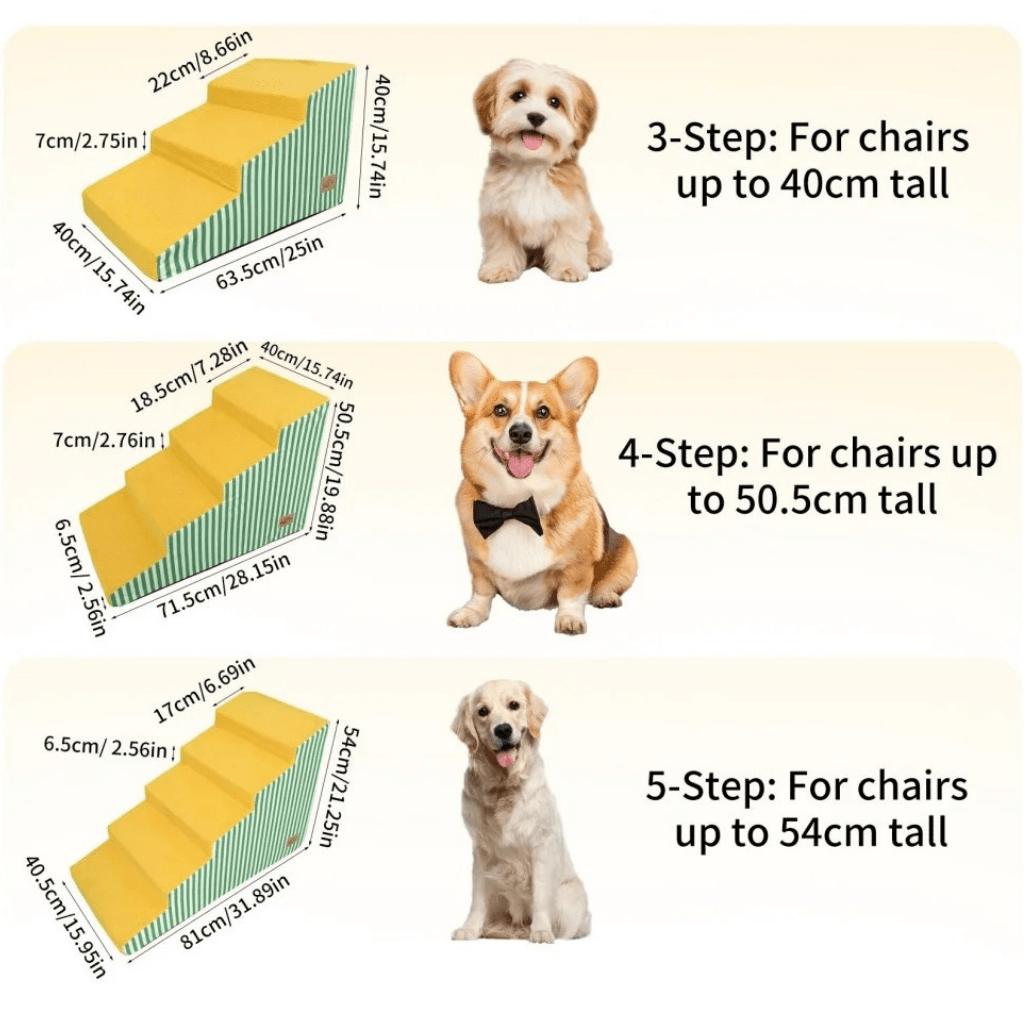 PAWGLIDE CORE – Supportive Foam Dog Stair with Gentle Incline and Secure Grip Vestragear