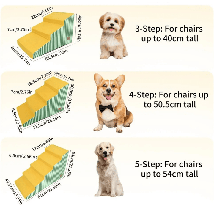 PAWGLIDE CORE – Supportive Foam Dog Stair with Gentle Incline and Secure Grip Vestragear