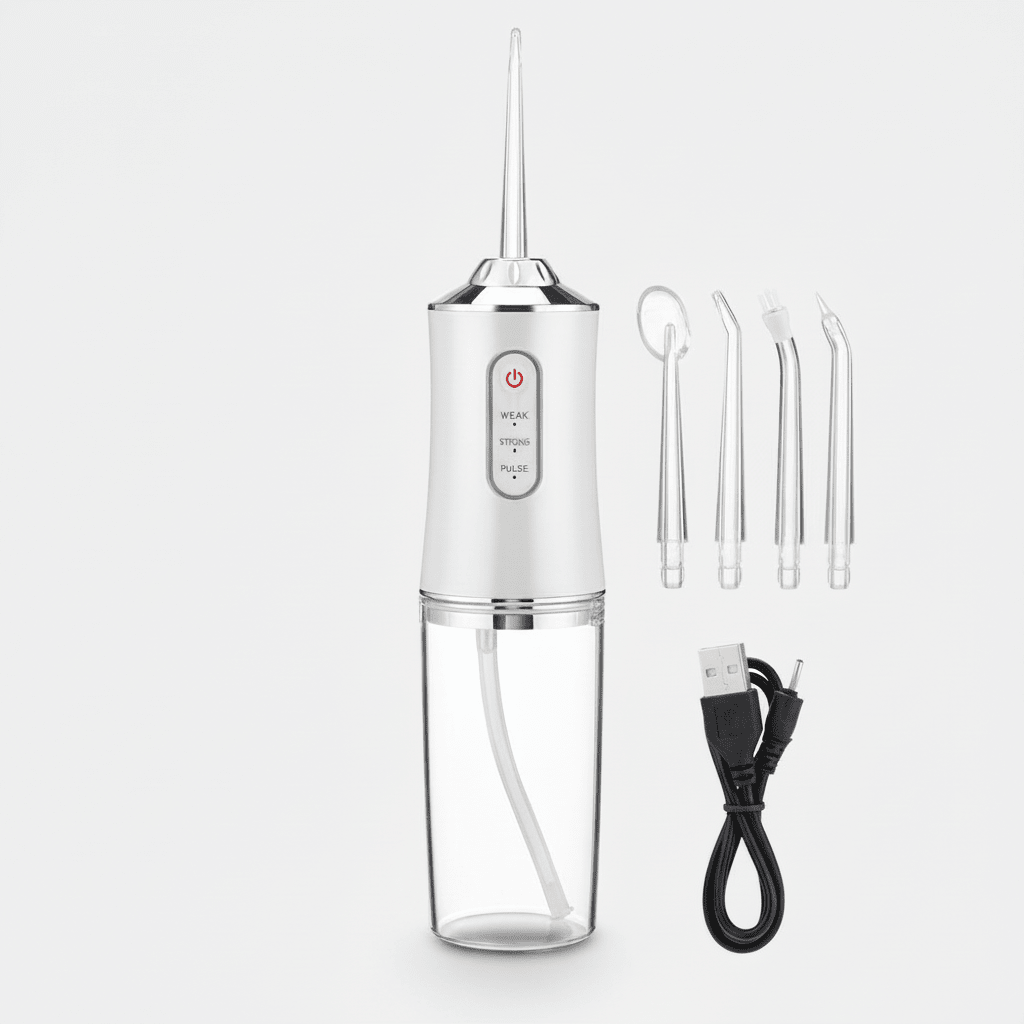 SMILEFRESH – Waterflosser met 3 drukinstellingen en 360°-mondstuk 0