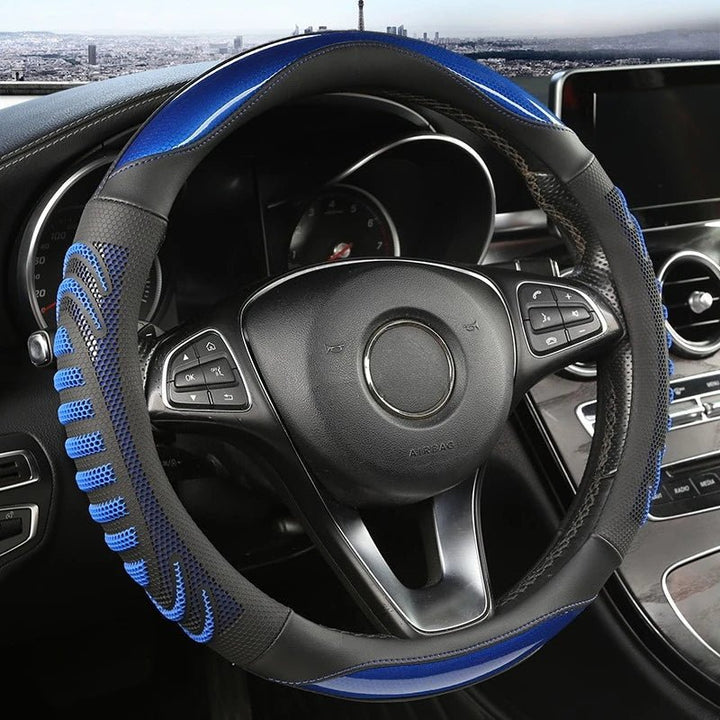 ROADGRIP – Premium steering wheel cover made of honeycomb leather, non-slip &amp; ergonomic Vestragear