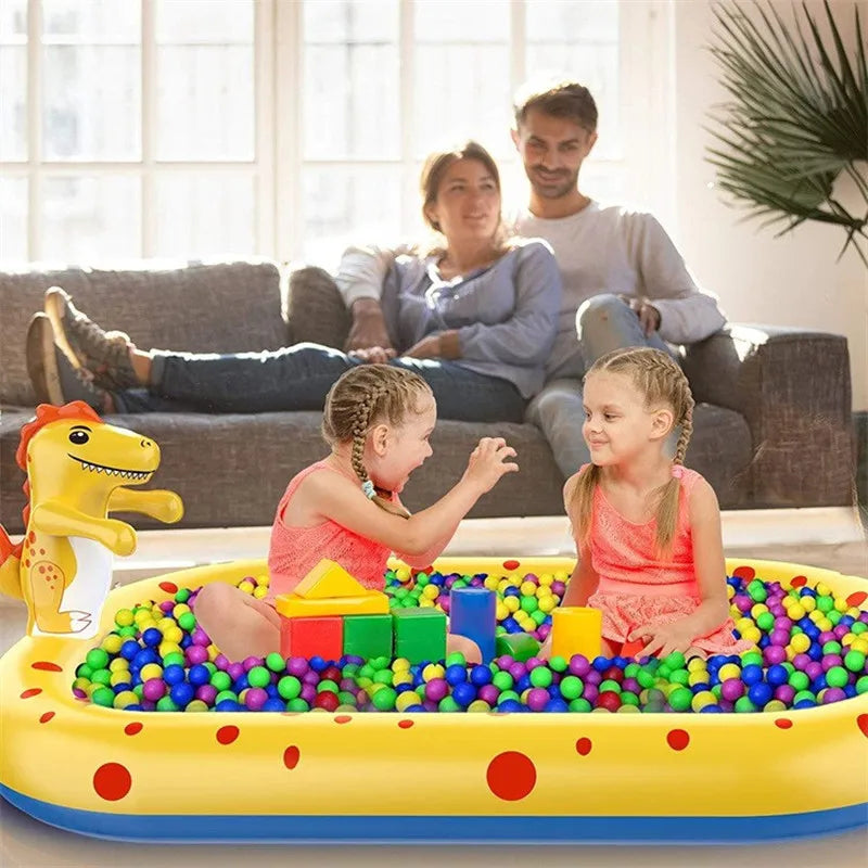 Wasserspielmatte Dinosaurier – Aufblasbarer Planschbereich mit Sprinklerfunktion Bolendo