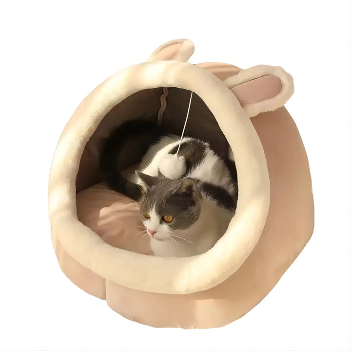Petora – Katten- en Hondenbed Tent Katoen – Opvouwbaar &amp; Wasbaar