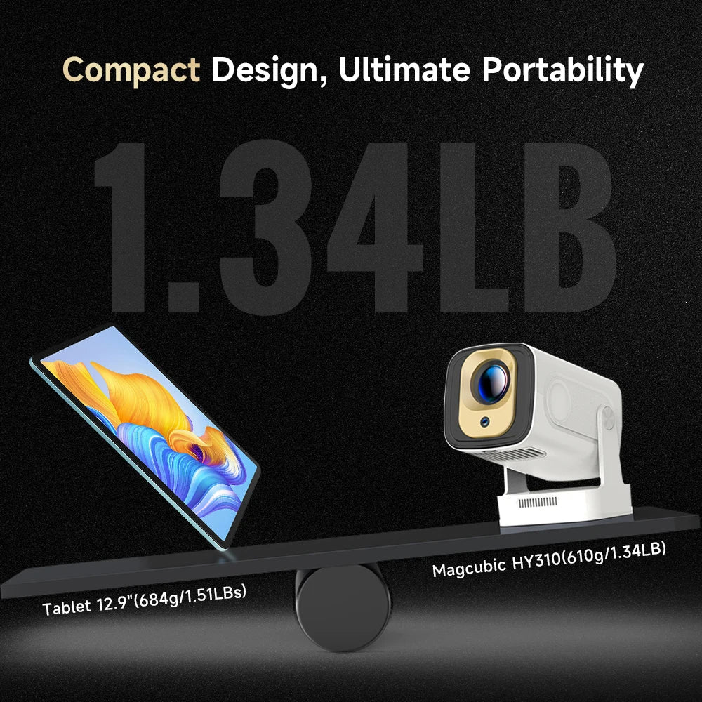 Magcubic HY310 Android 11 Projector 4K Native 1080P Auto Focus Native 330ANSI Dual Wifi BT5.4 Air Mouse Voice Home Outdoor Movie VestraGear