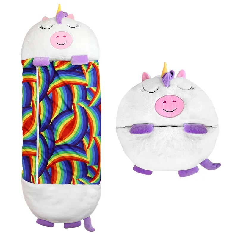SnuggleBuddy sac de couchage 2-en-1 et peluche pour enfants 3–8 ans