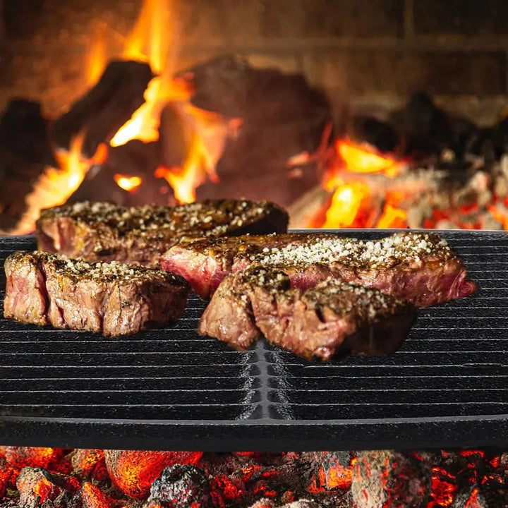 CHARCROWN – Round Cast Iron BBQ Searing Grill Rack Vestragear