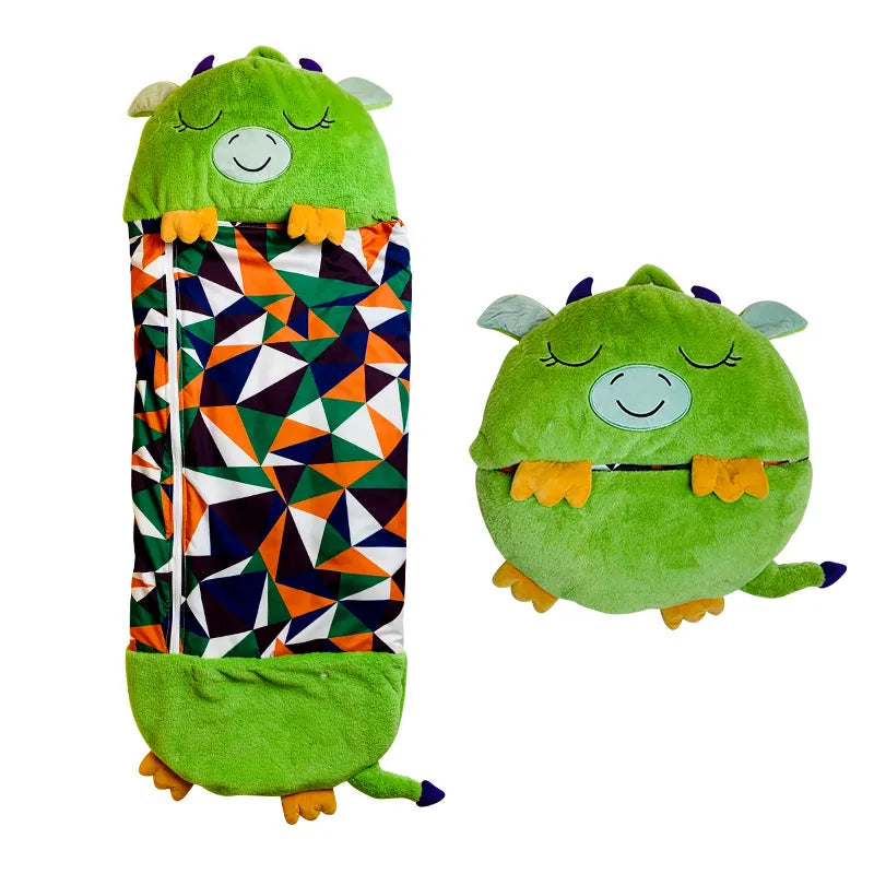 SnuggleBuddy sac de couchage 2-en-1 et peluche pour enfants 3–8 ans