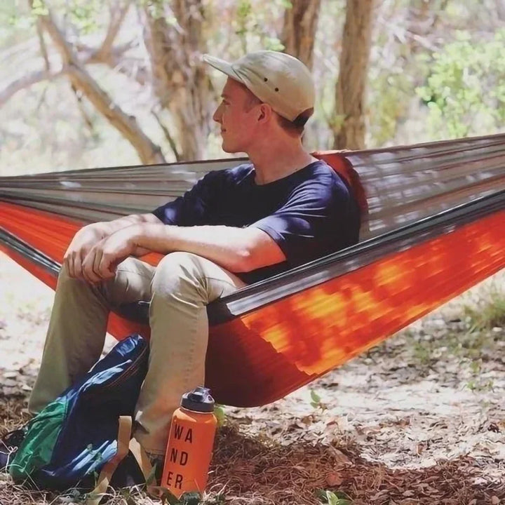 TrailNest – Rede de Campismo Exterior em Tecido de Paraquedas – 1 Pessoa, Portátil