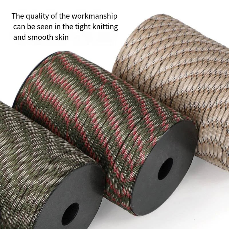 100m Norvo Survival Paracord – 9-Kern Militaire 550 Paracord Touw voor Outdoor &amp; Handwerk Vestragear