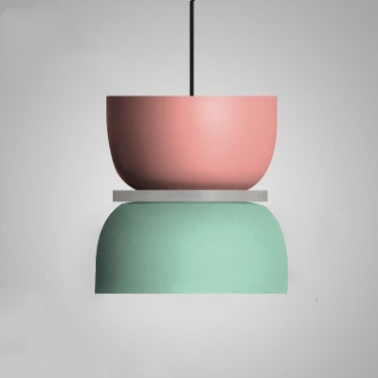 Lunora Saturn Halo Hanglamp – Modern Aluminium met Kleurrijk Accent